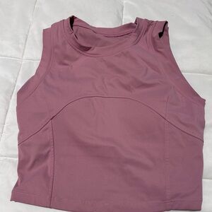 Women’s Mauve Pink Athletic Tank Crop Top